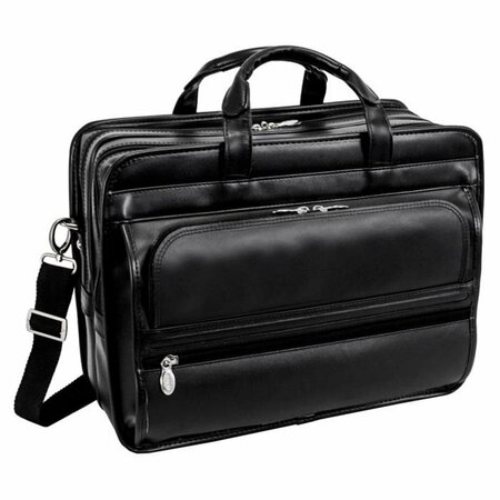A1 LUGGAGE DE6316 15.6 in. Elston Leather Double Compartment Laptop Briefcase A13537575